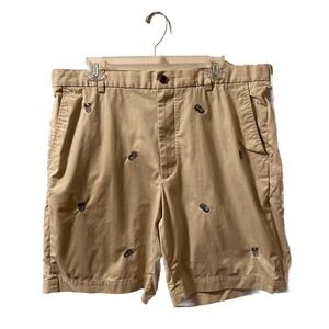 Brooks Brothers Shorts Mens 38 Khaki Tan‎ Chino Pineapple Cocktail Casual Golf